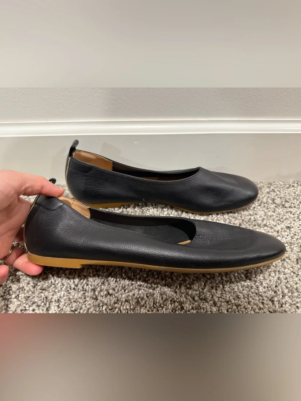 Everlane The Day Glove black leather ballet flats, size 8 - Picture 3 of 14